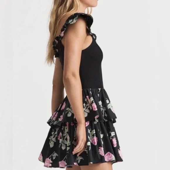 LoveShackFancy Tiered Floral Mini Dress - Picture 3 of 6